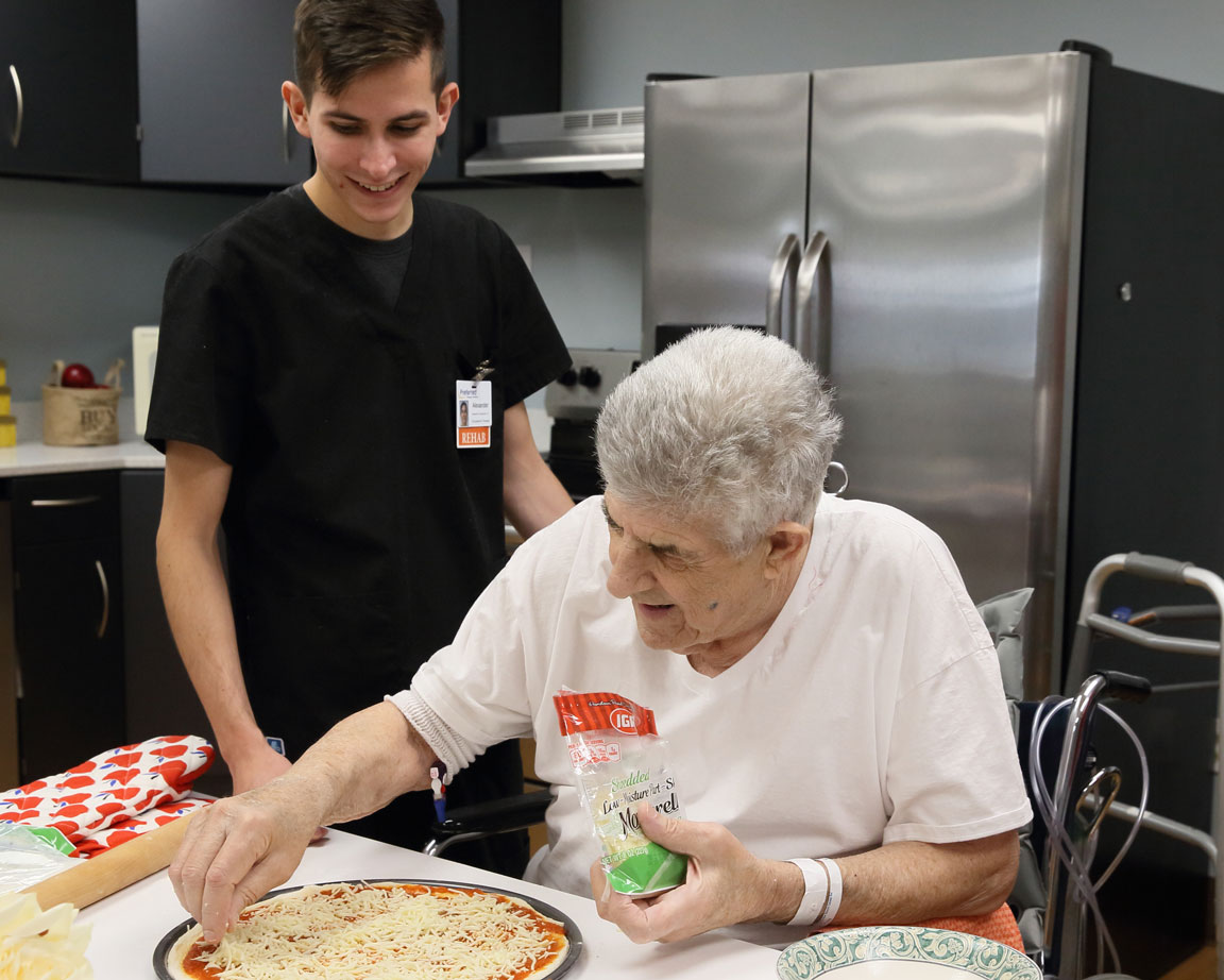 Occupational therapy - making pizza