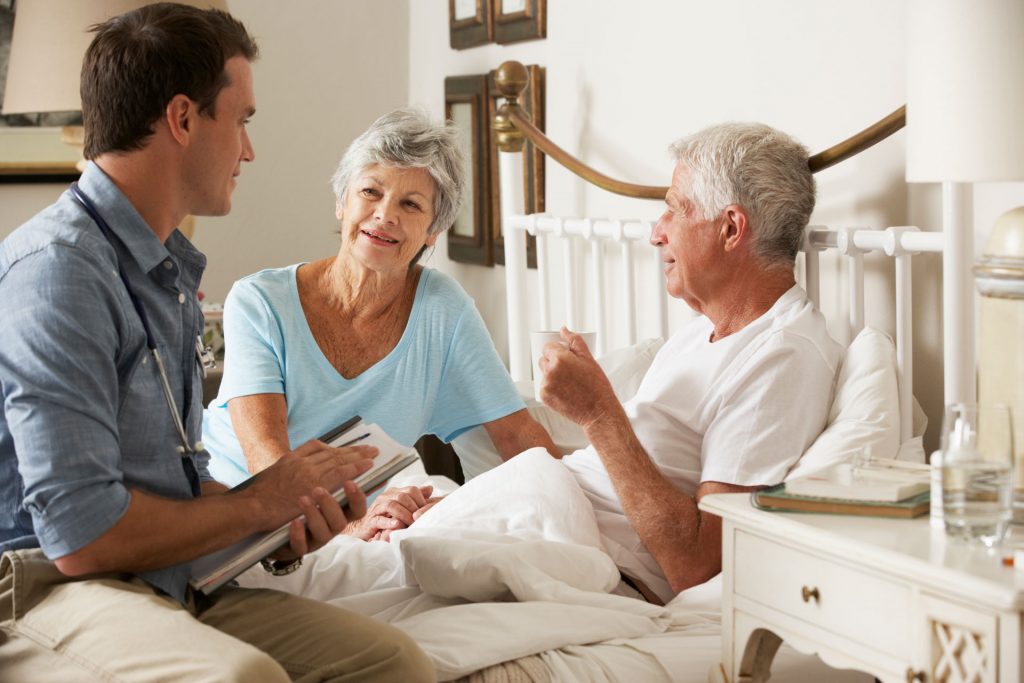 Nursing home resident receiving palliative care