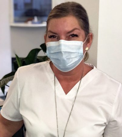 Kelly Moteiro, Nursing Director of San Simeon by the Sound, helps prevent spread of COVID-19