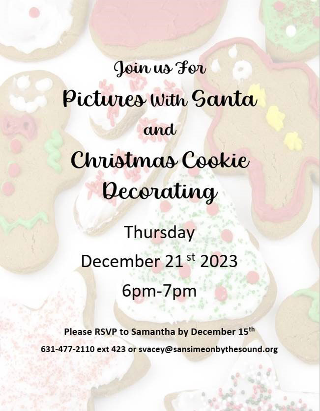 Pictures with Santa and X-Mas Cookie decorating flyer