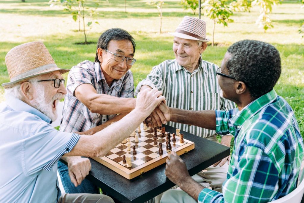 friends playing chess